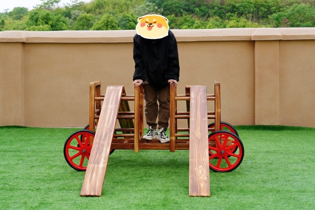 13pcs Outdoor Play Equipment Carbonized Train Combination