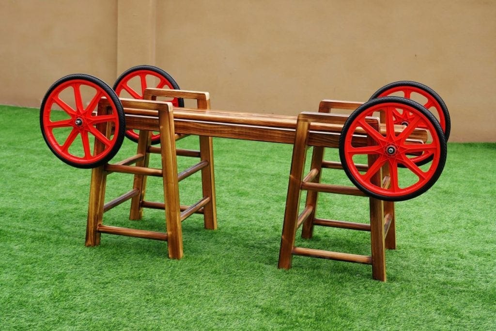 13pcs Outdoor Play Equipment Carbonized Train Combination