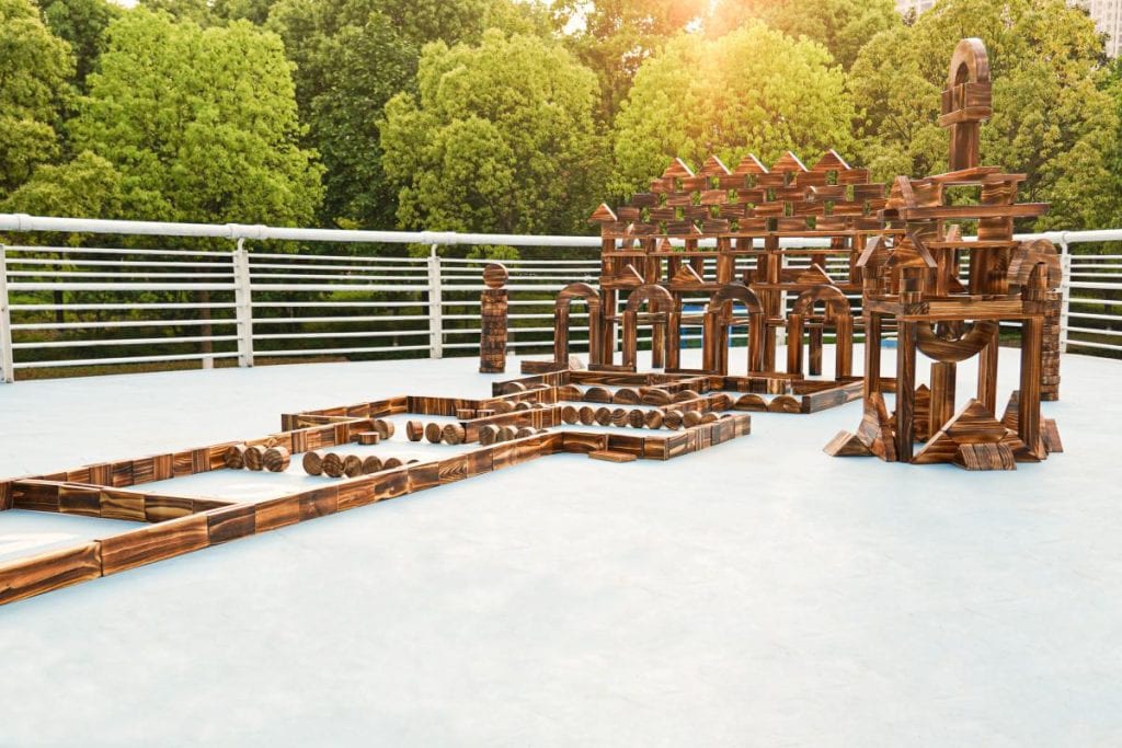 Carbonized Wooden Building Blocks: 656pcs Anji Exploration Set