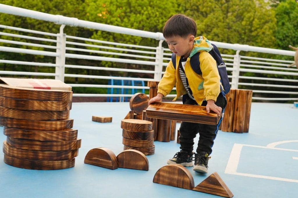 Carbonized Wooden Building Blocks: 656pcs Anji Exploration Set