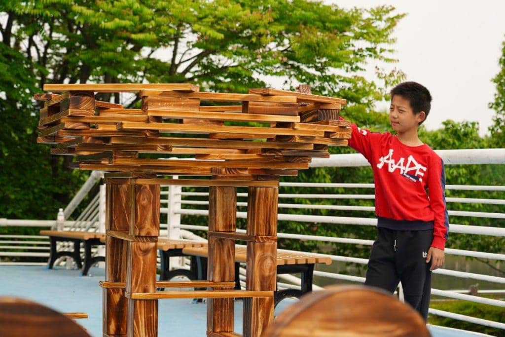 Carbonized Wooden Building Blocks: 656pcs Anji Exploration Set