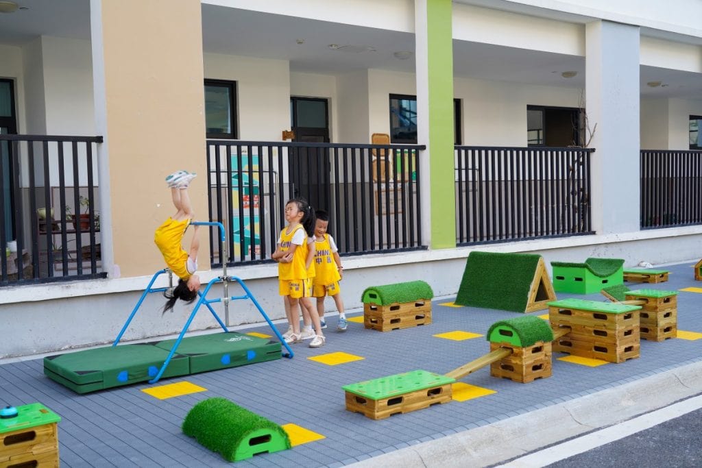 Grass Topped Physical Activity Blocks Balance Stepping Stones
