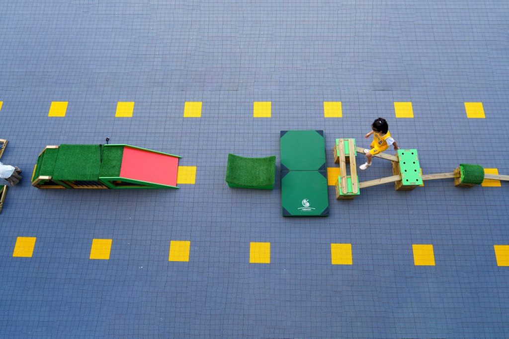 Grass Topped Physical Activity Blocks Balance Stepping Stones