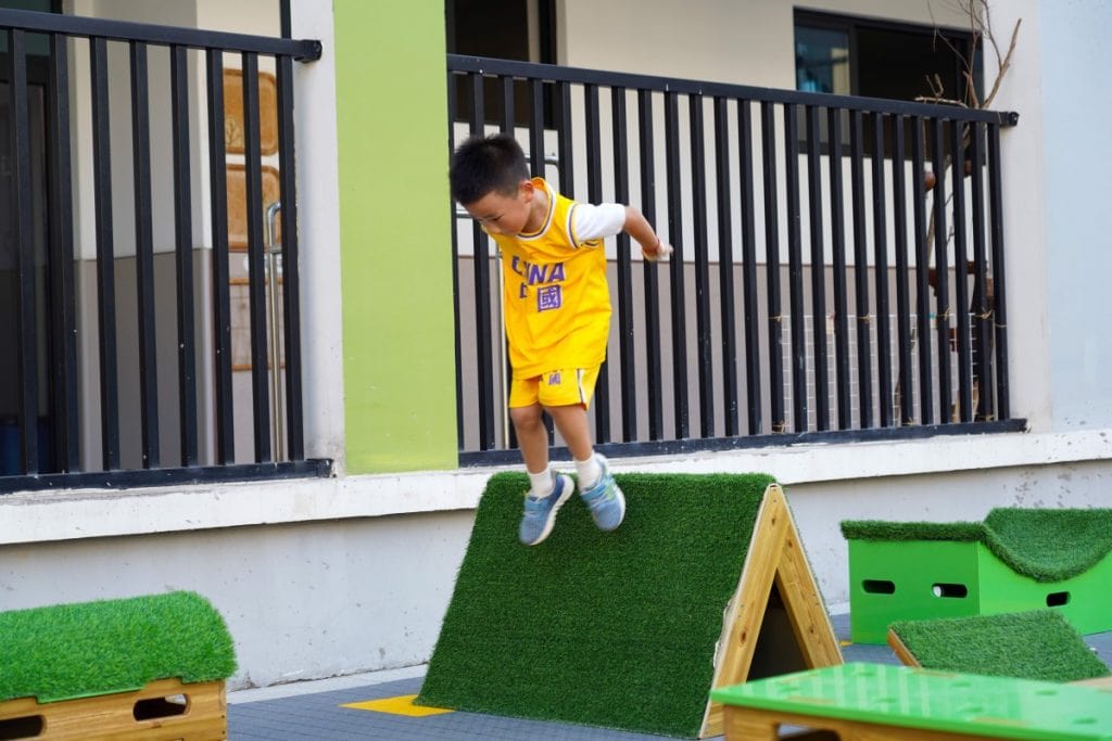 Grass Topped Physical Activity Blocks Balance Stepping Stones