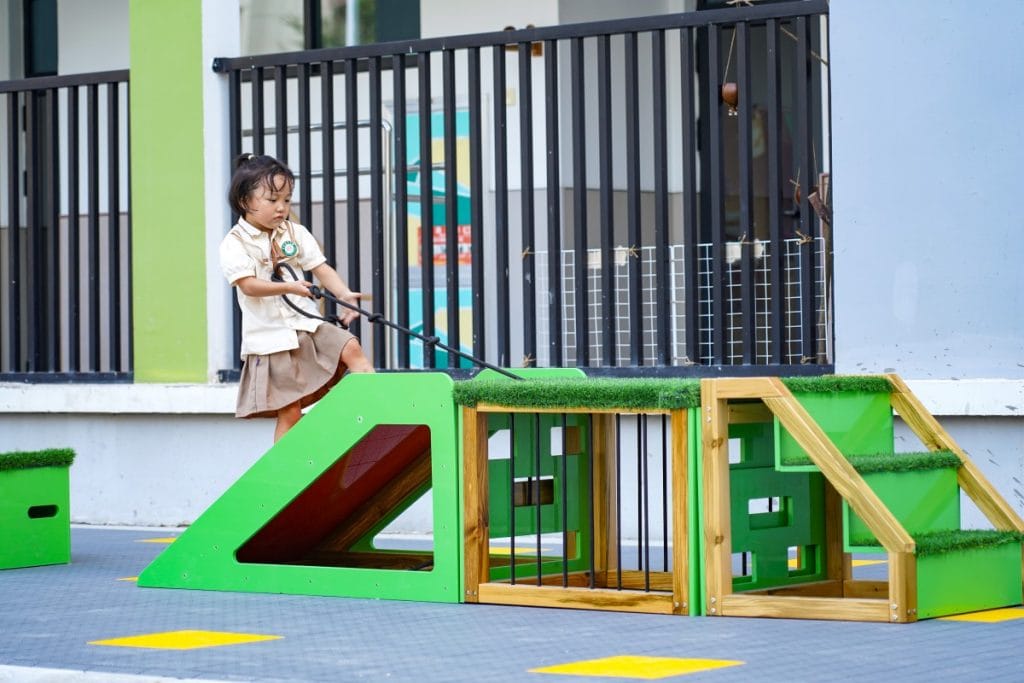 Grass Topped Physical Activity Blocks Balance Stepping Stones