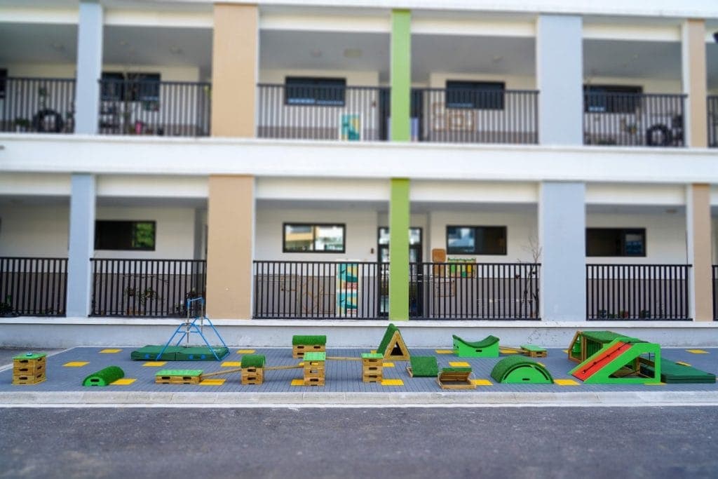 Grass Topped Physical Activity Blocks Balance Stepping Stones