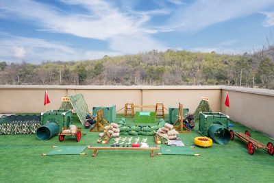 Premium outdoor military obstacle course for kindergarten gross motor training