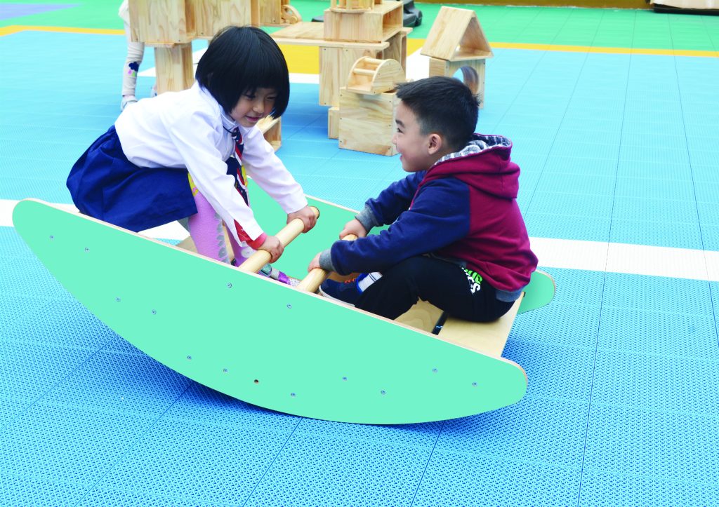 2-in-1 Montessori-style Wooden Rocking Boat and Climbing Step set
