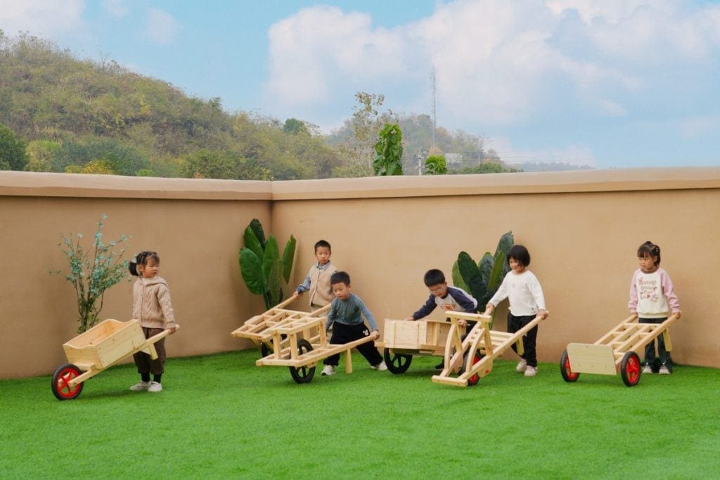 Wooden Transport and Logistics Play Set for Kids