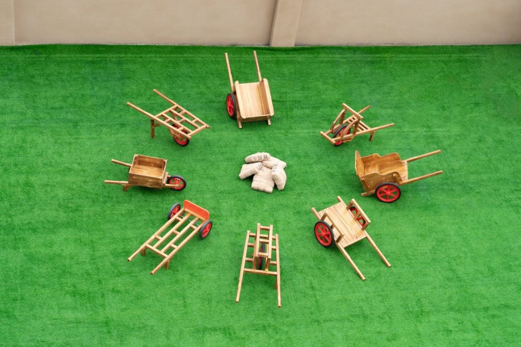 Carbonized Wooden Transport & Logistics Toy Set