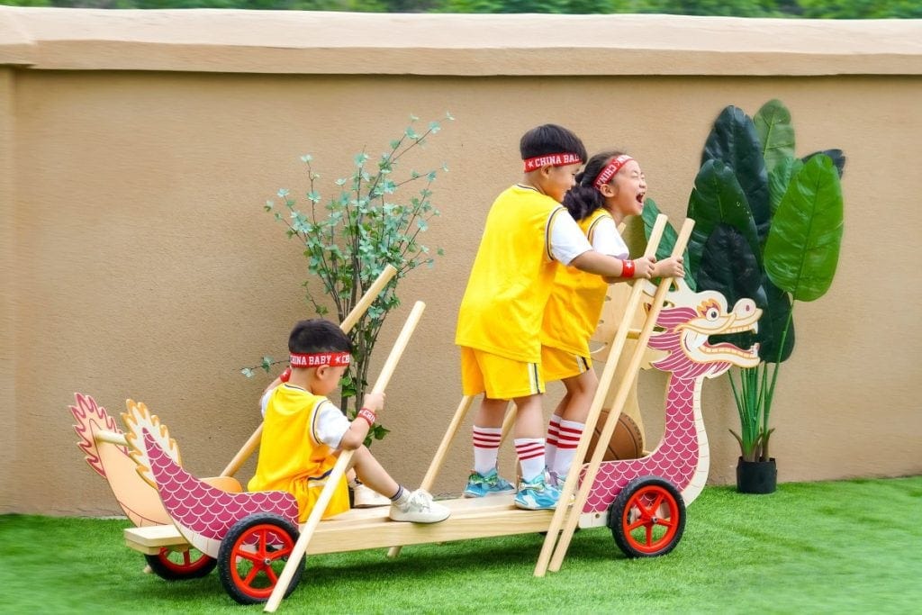 Kindergarten Land Dragon Boat Row-Car Playground Equipment