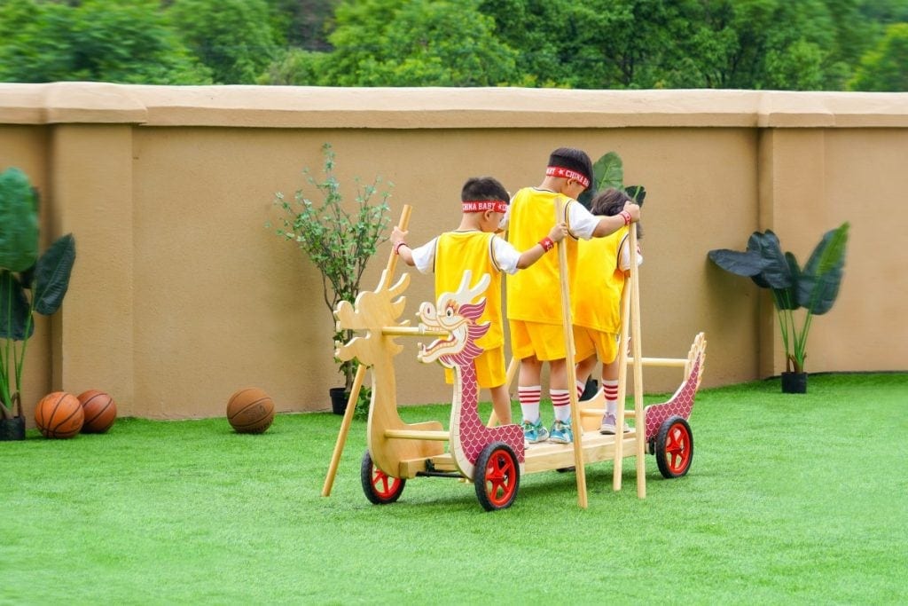 Kindergarten Land Dragon Boat Row-Car Playground Equipment
