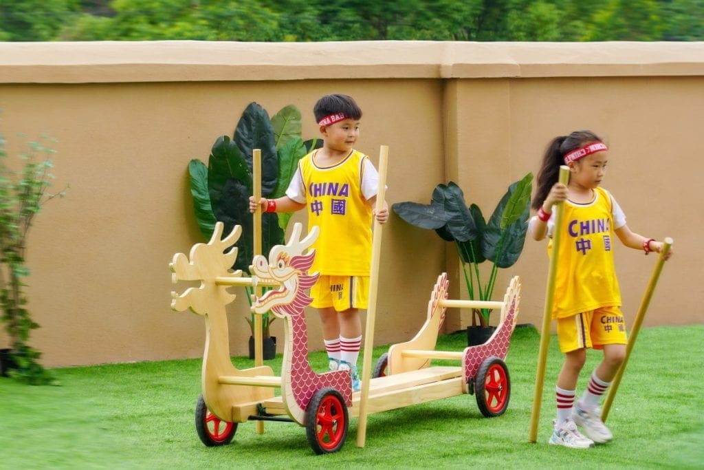 Kindergarten Land Dragon Boat Row-Car Playground Equipment
