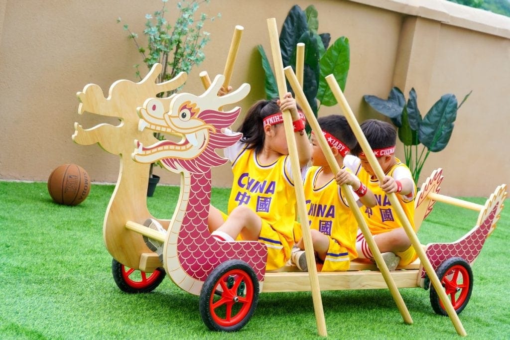 Kindergarten Land Dragon Boat Row-Car Playground Equipment