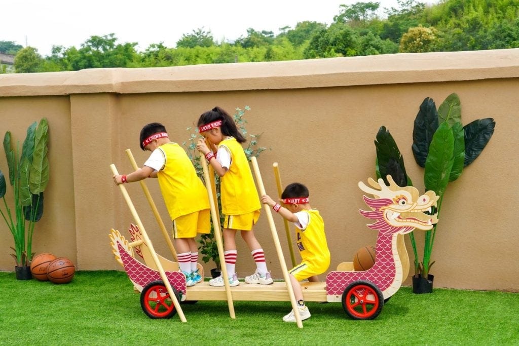 Kindergarten Land Dragon Boat Row-Car Playground Equipment