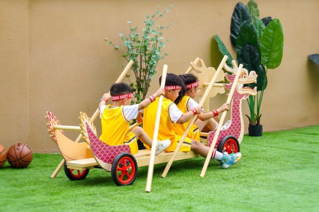 Kindergarten Land Dragon Boat Row-Car Playground Equipment