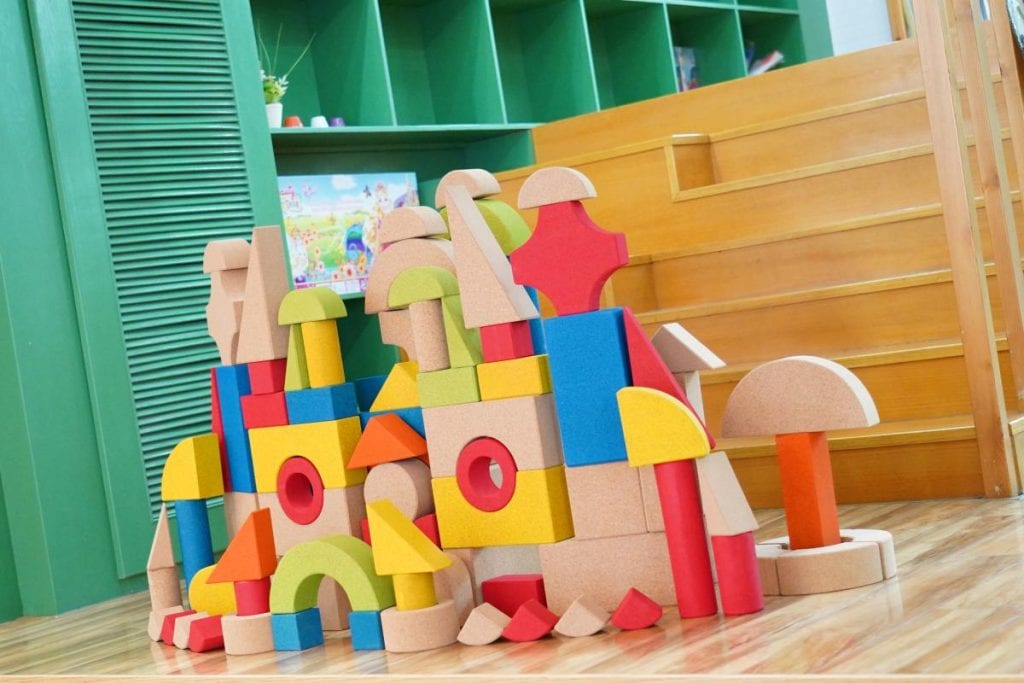 108-Piece Large Colorful Cork Building Blocks Set