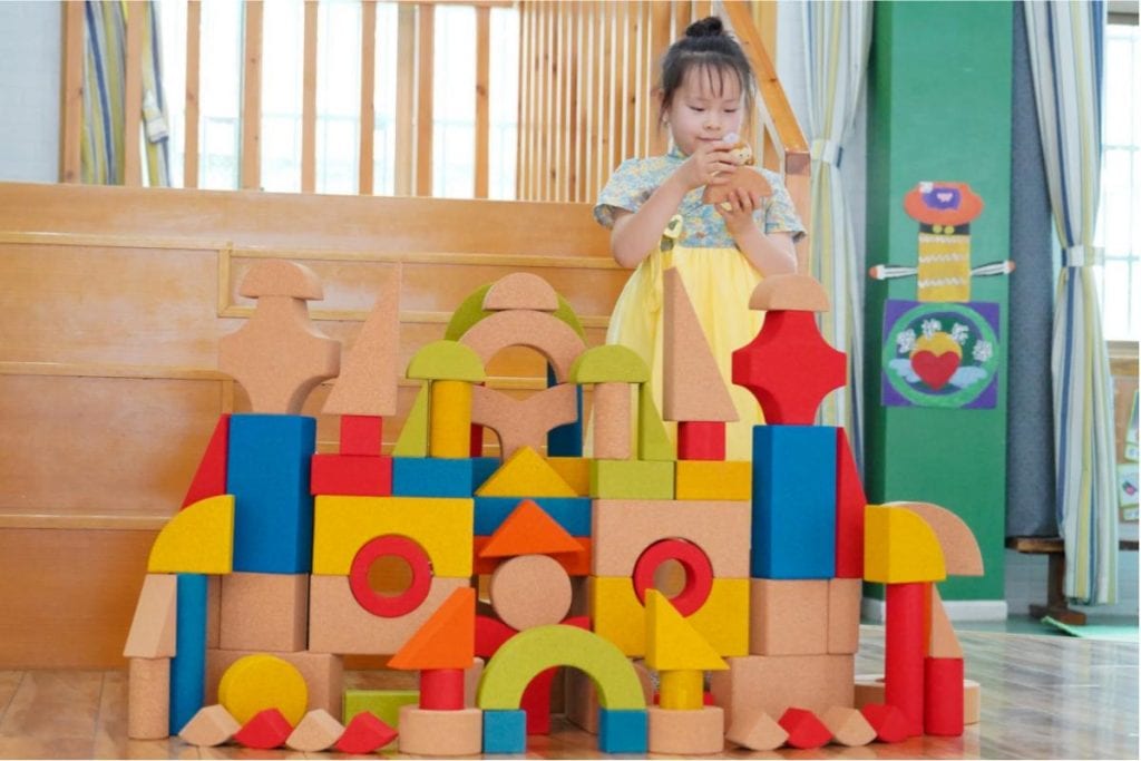108-Piece Large Colorful Cork Building Blocks Set