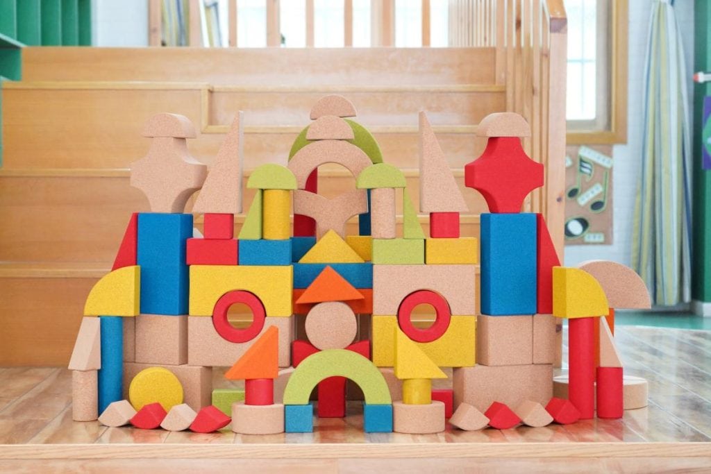 108-Piece Large Colorful Cork Building Blocks Set