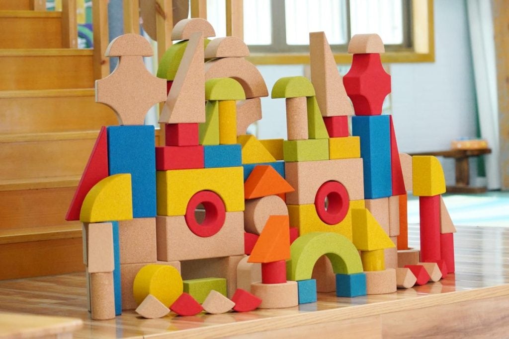 108-Piece Large Colorful Cork Building Blocks Set