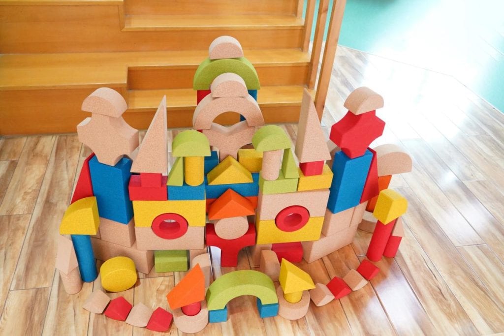 108-Piece Large Colorful Cork Building Blocks Set