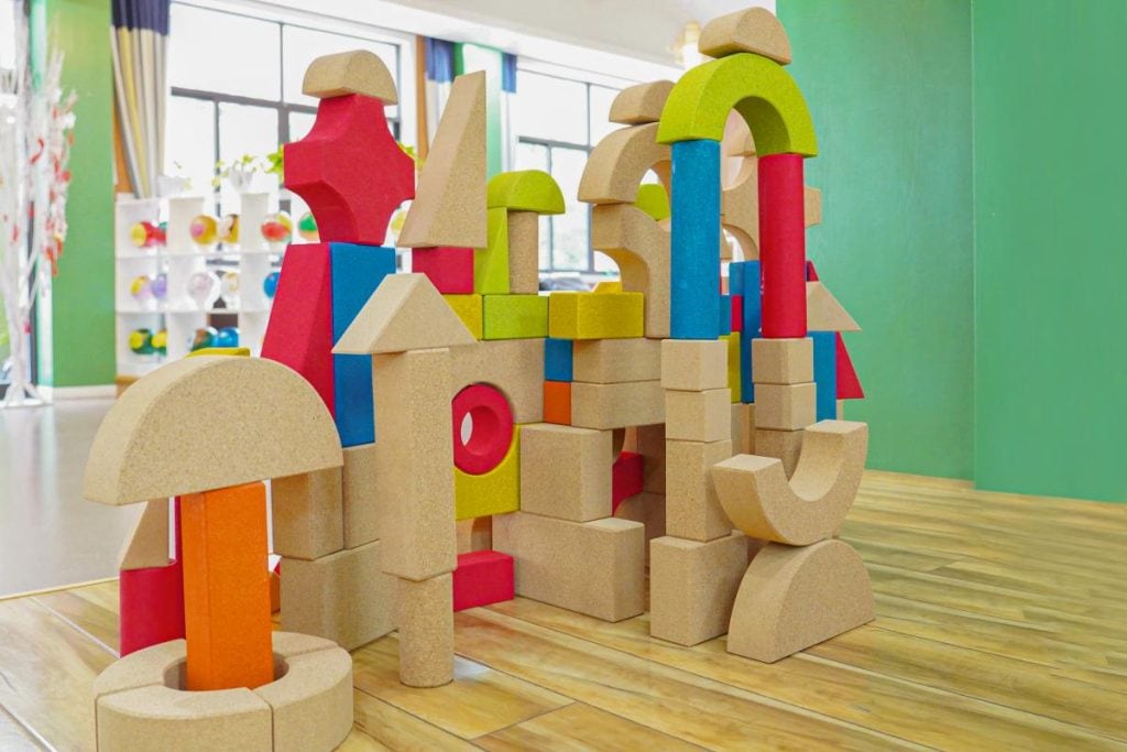 108-Piece Large Colorful Cork Building Blocks Set