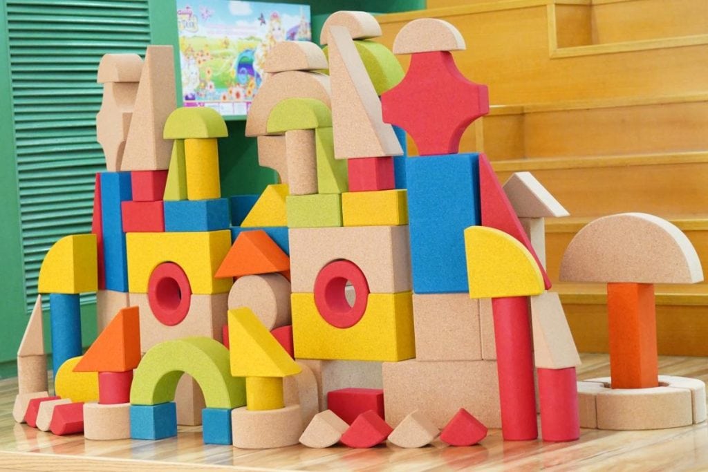108-Piece Large Colorful Cork Building Blocks Set