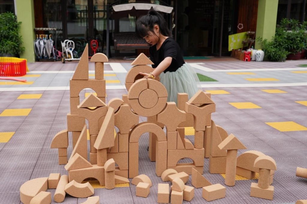 108-Piece Natural Cork Building Blocks Set