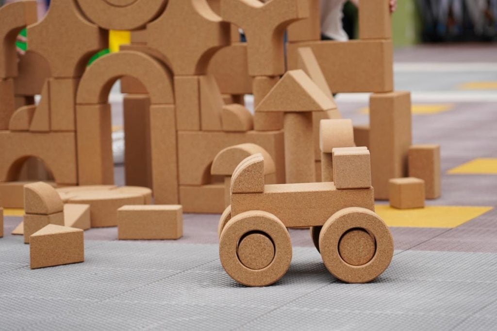 108-Piece Natural Cork Building Blocks Set