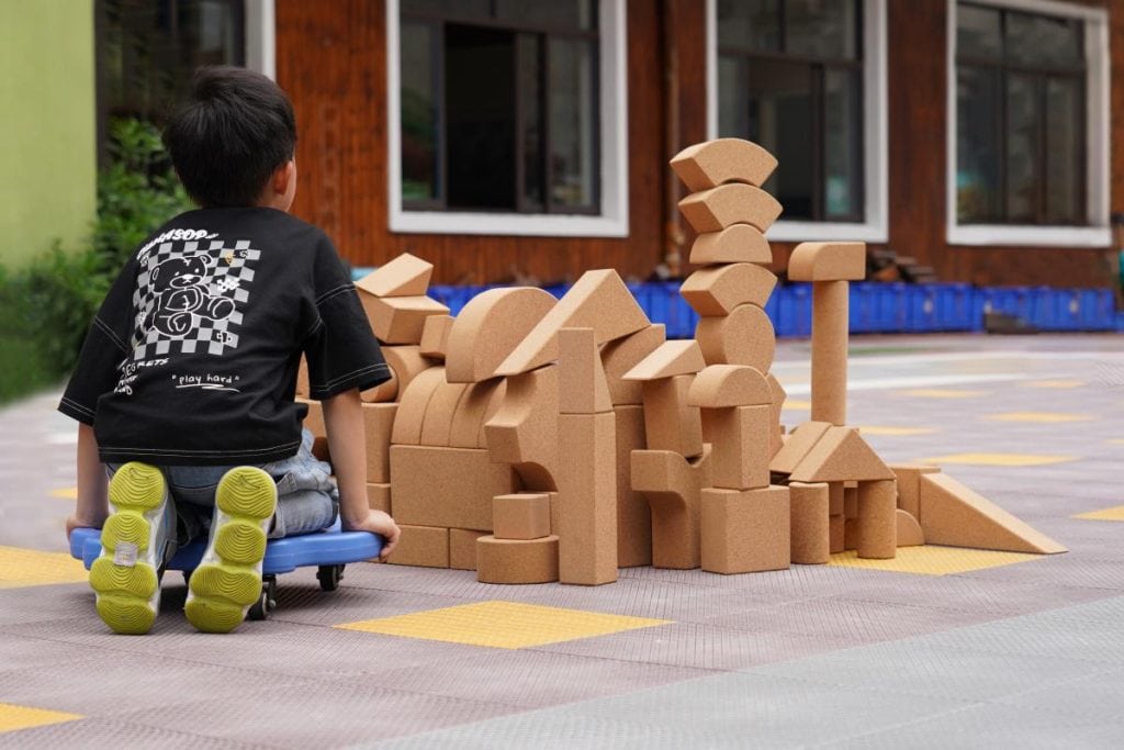 108-Piece Natural Cork Building Blocks Set