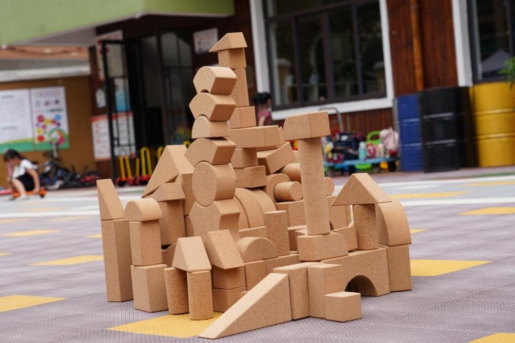 108-Piece Natural Cork Building Blocks Set