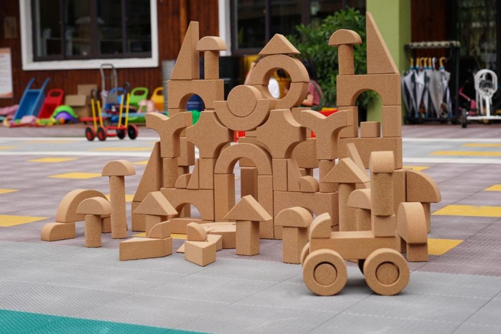 108-Piece Natural Cork Building Blocks Set