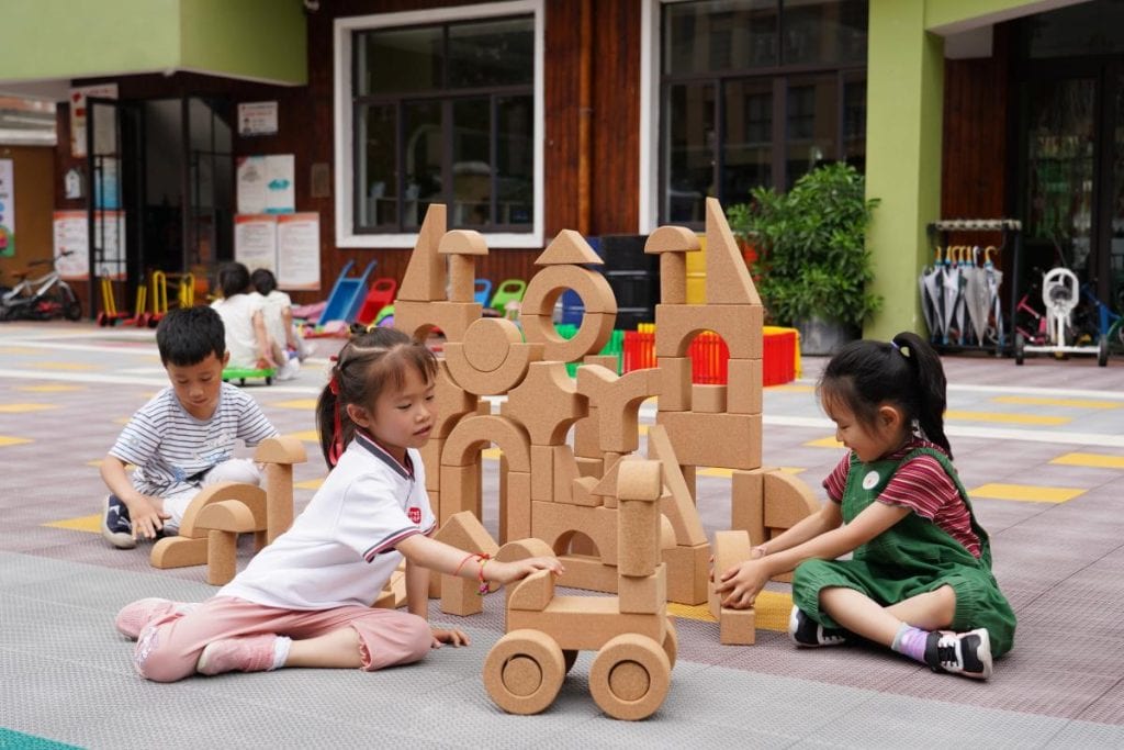 108-Piece Natural Cork Building Blocks Set