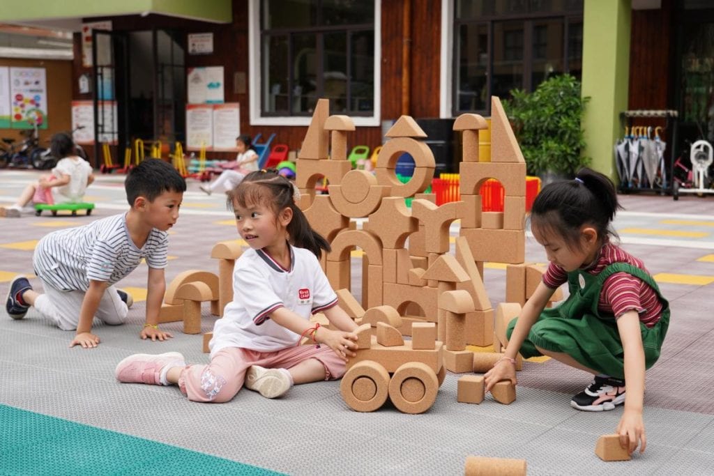 108-Piece Natural Cork Building Blocks Set