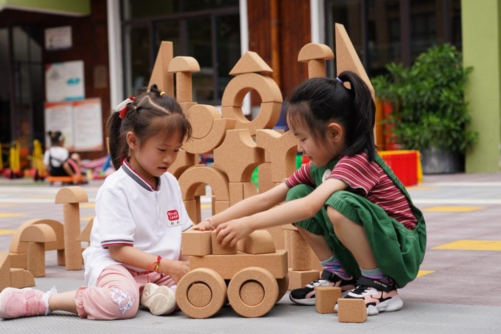 108-Piece Natural Cork Building Blocks Set