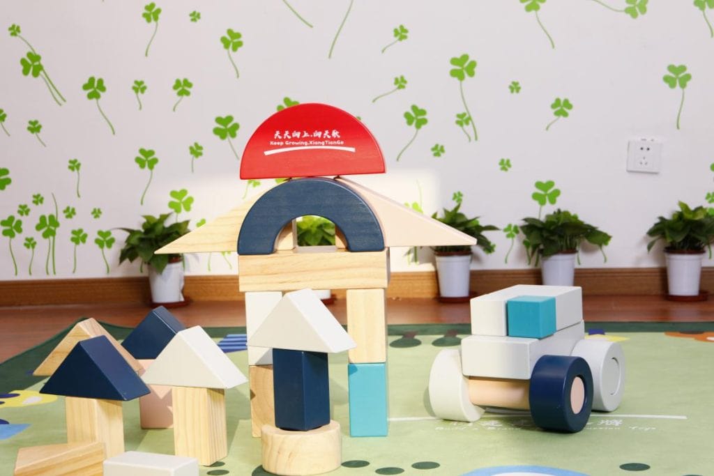 112-Piece Large Colorful Wooden Building Blocks Set