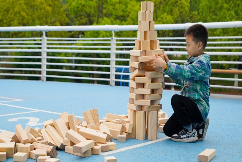 126-Piece Jumbo Pinewood Stacking & Building Blocks Set