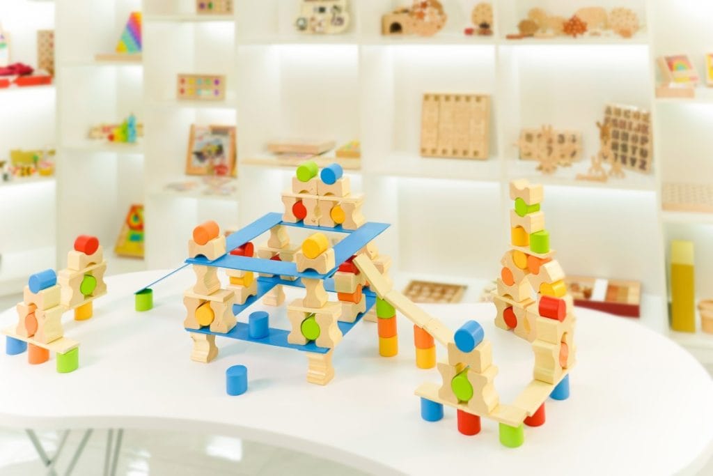 134-Piece Colorful Wooden Balance & Construction Set