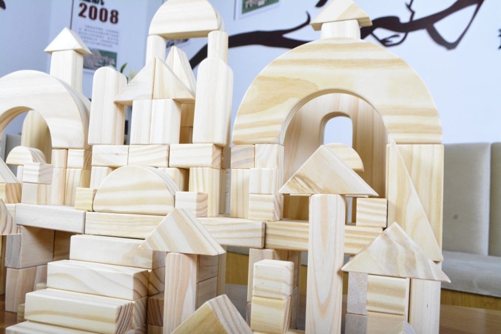 178-Piece Natural Wooden Unit Blocks Set