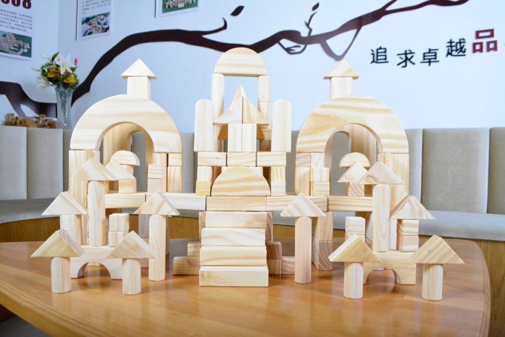 178-Piece Natural Wooden Unit Blocks Set