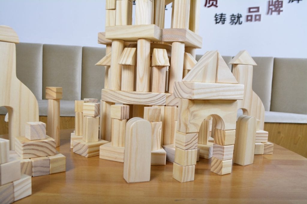 178-Piece Natural Wooden Unit Blocks Set