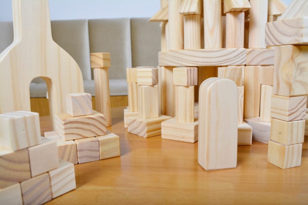 178-Piece Natural Wooden Unit Blocks Set