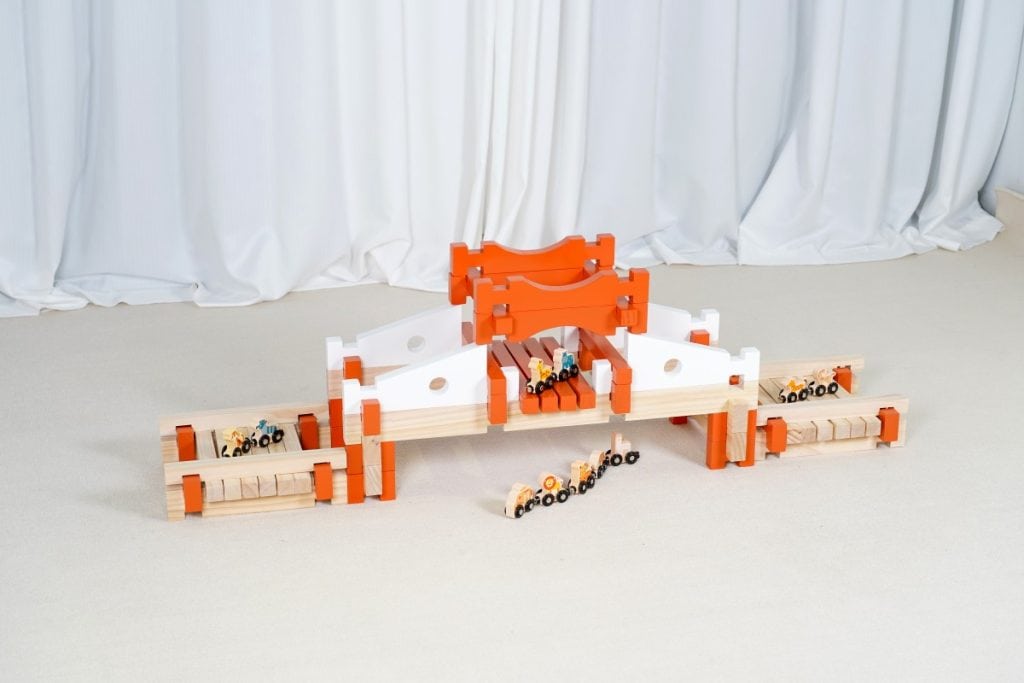 221-Piece Master Builder Wooden Interlocking Construction Set
