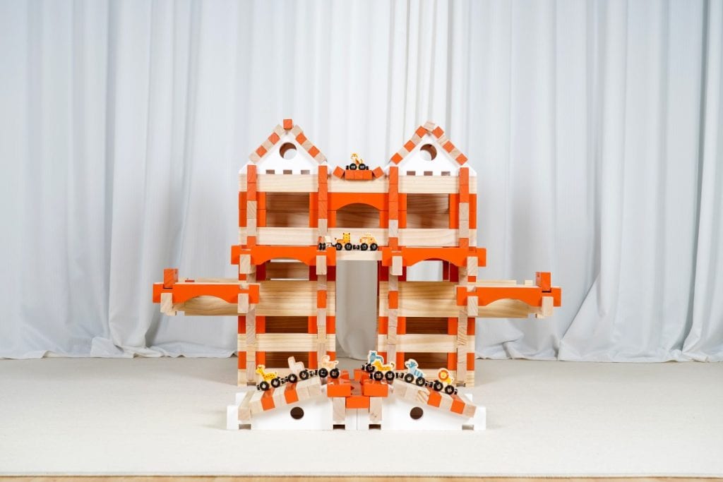 221-Piece Master Builder Wooden Interlocking Construction Set