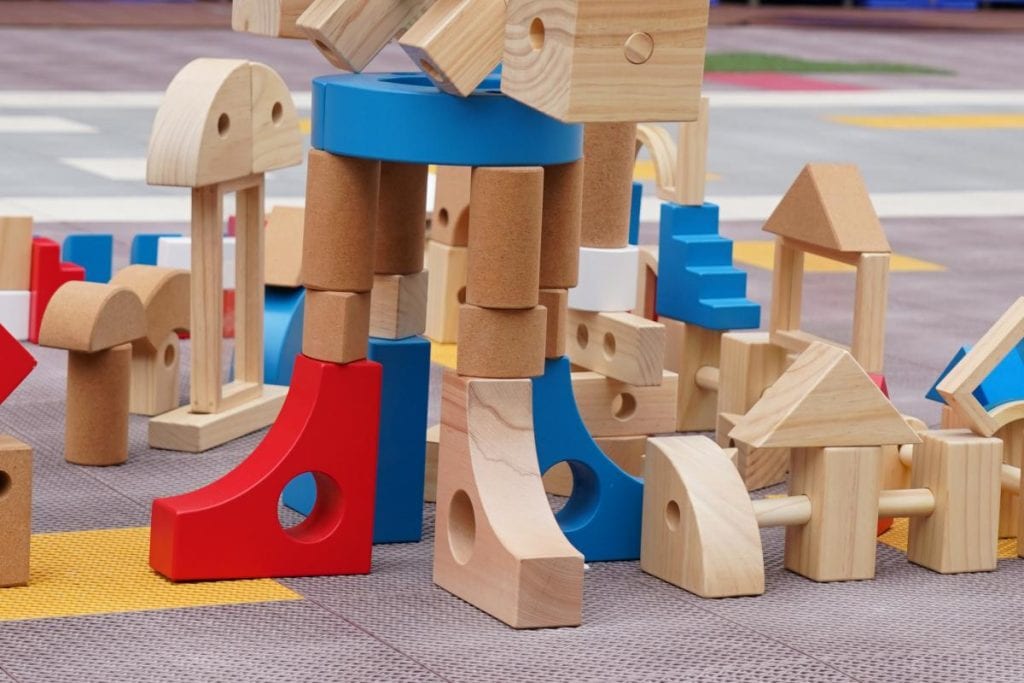 238-Piece Large Multisensory Wooden Building Blocks Set