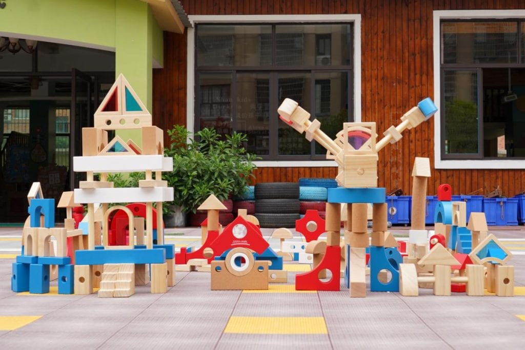 238-Piece Large Multisensory Wooden Building Blocks Set