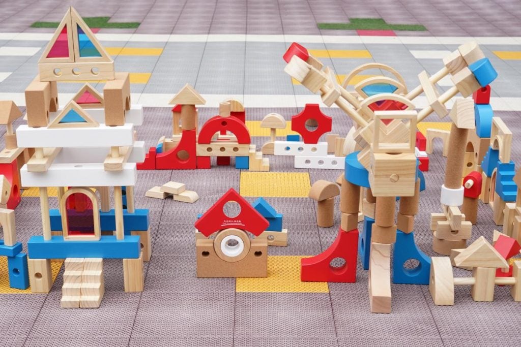 238-Piece Large Multisensory Wooden Building Blocks Set