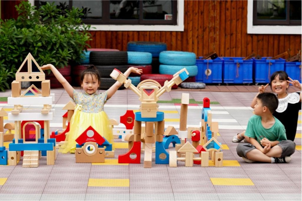 238-Piece Large Multisensory Wooden Building Blocks Set