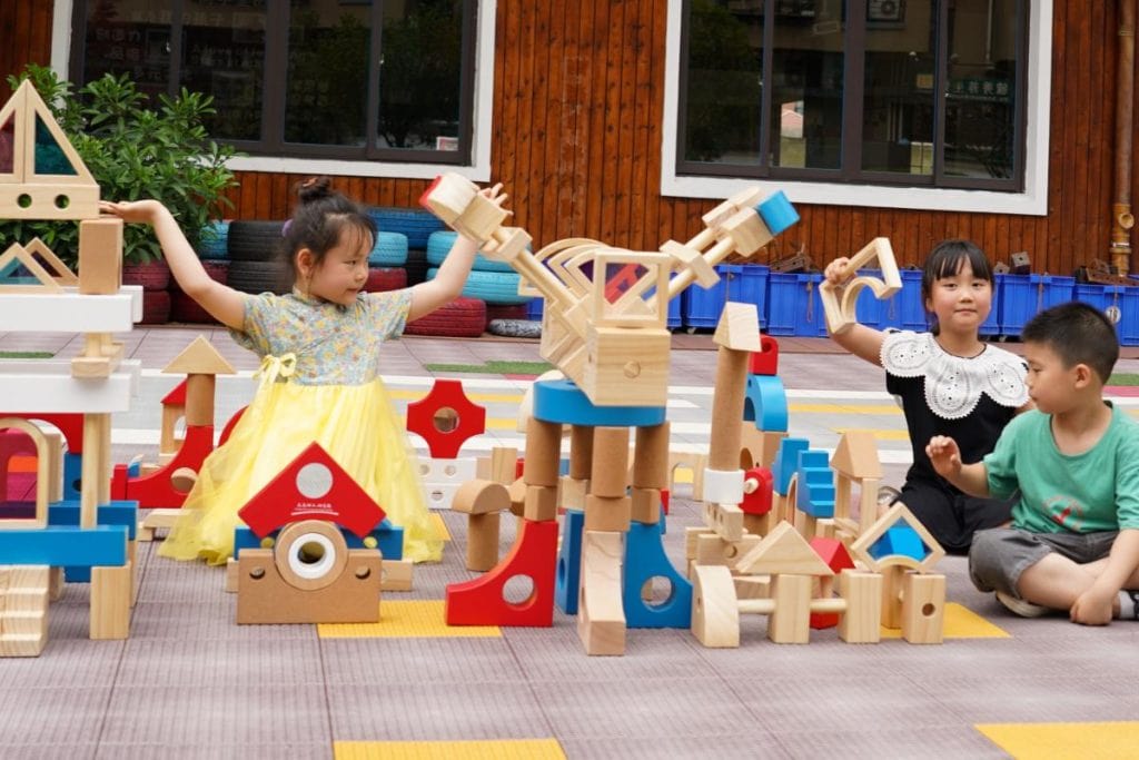 238-Piece Large Multisensory Wooden Building Blocks Set