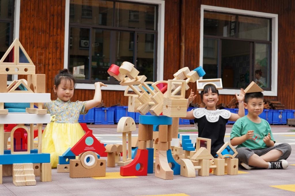 238-Piece Large Multisensory Wooden Building Blocks Set